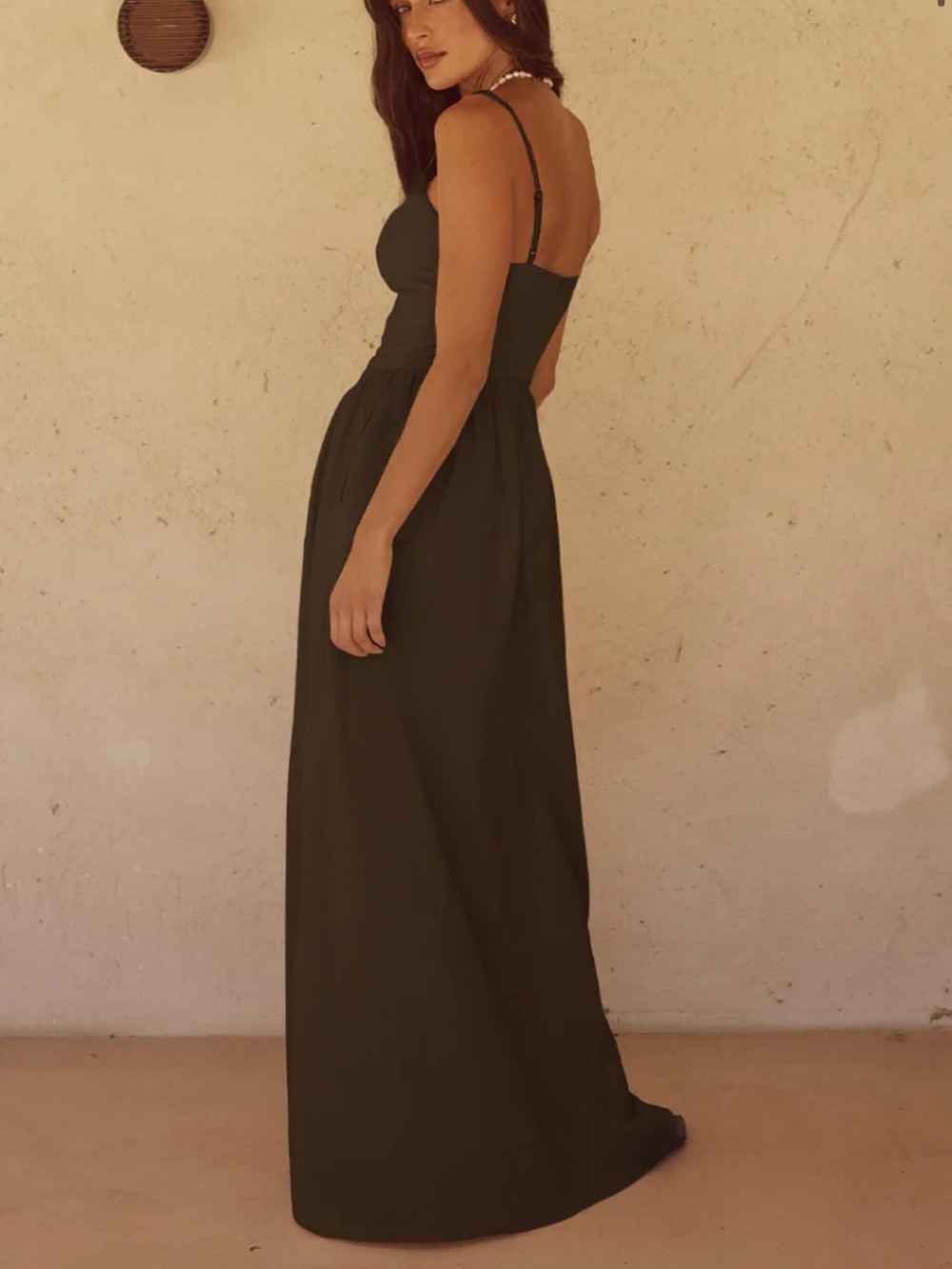 Runaway The Label - Zephy Maxi Dress in Brown - Picture 2 of 7